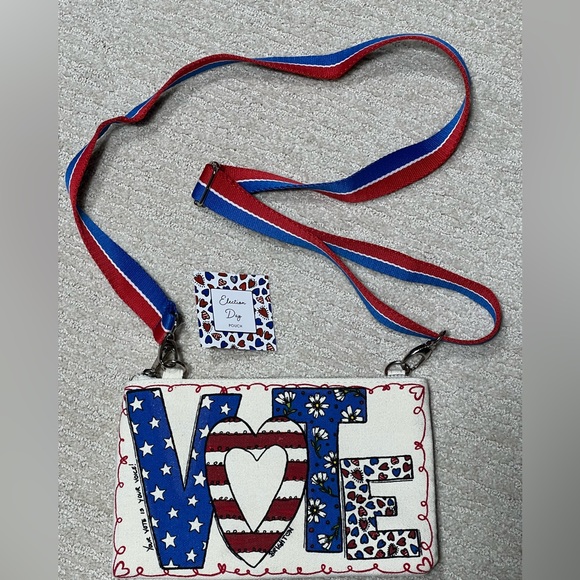 Brighton Handbags - Brighton Election Day Cross Body Pouch Purse Designer Artwork 2024 NWT.